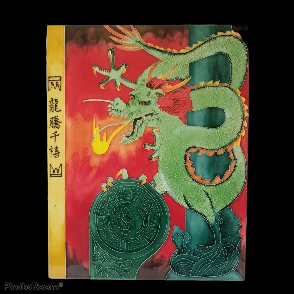 Chinese Dragon Hand Painted Ceramic Tile